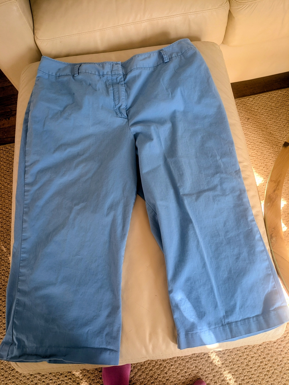 Chico's Sky Blue Wide-Leg Capris